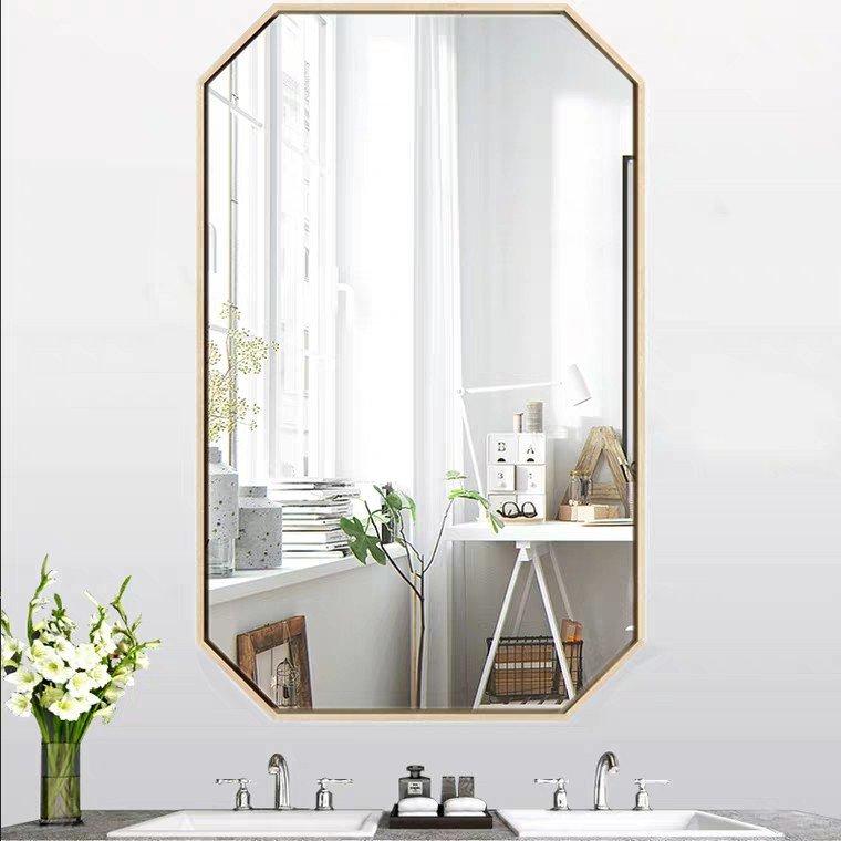 WAREHOUSE SALE ANNA Gold Accented Wall Hanging Mirror