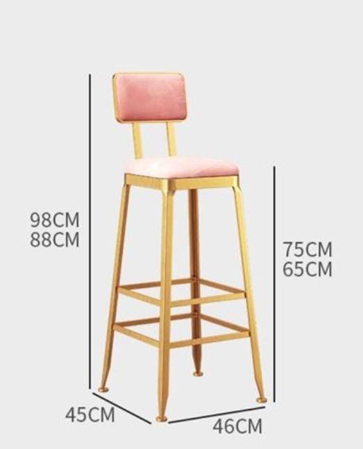 LYDIA Modern Velvet Bar Stool