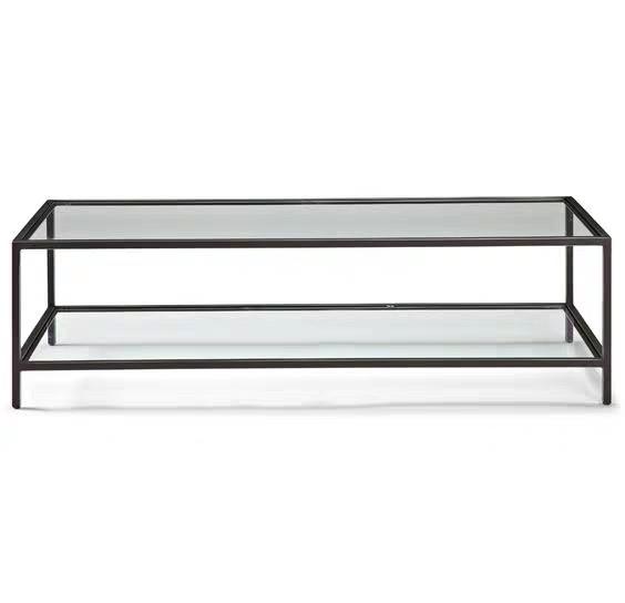 Madelyn Minimalist Glass Coffee Table