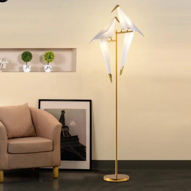 LILY Zen Perched Lovebirds LED Origami Standing Lamp