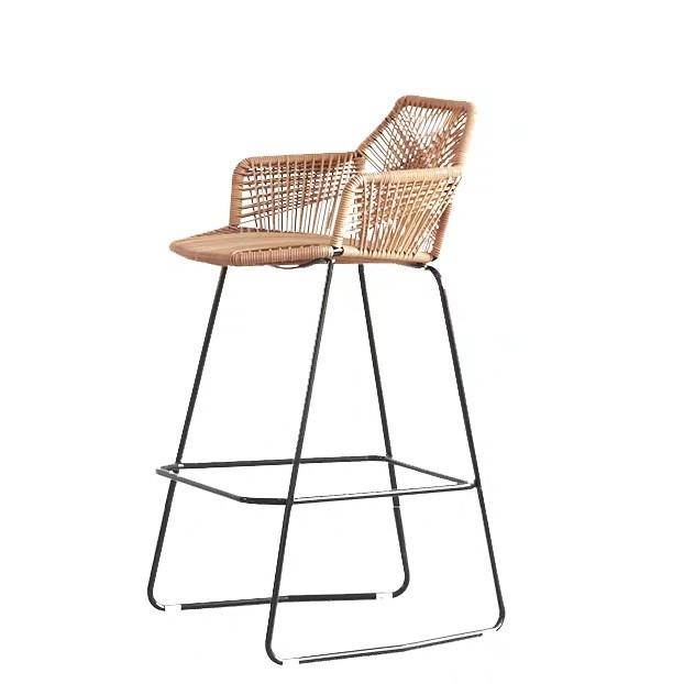 BROOKE Designer Wicker Bar Stool Chair