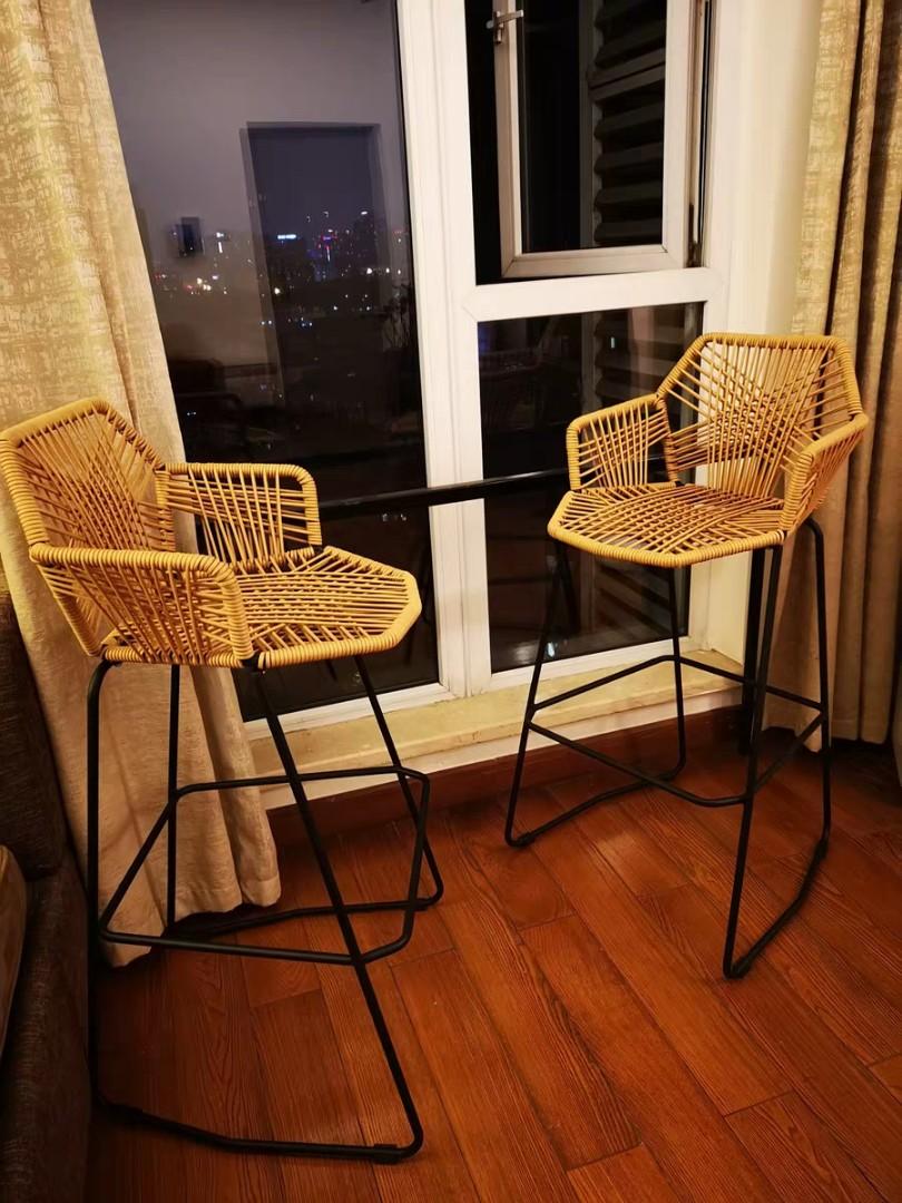 BROOKE Designer Wicker Bar Stool Chair