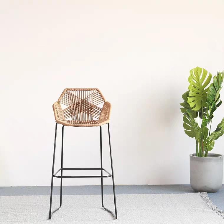 BROOKE Designer Wicker Bar Stool Chair