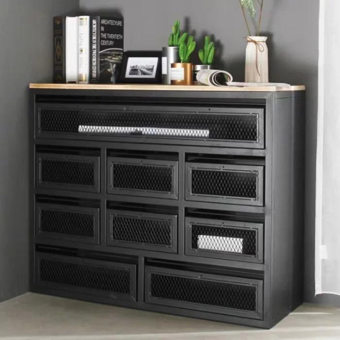 JUNIPER Modern Industrial Metal Sideboard Buffet