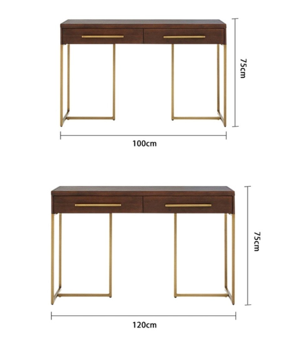 COLEMAN Herringbone Acacia Solid Wood Hallway Console