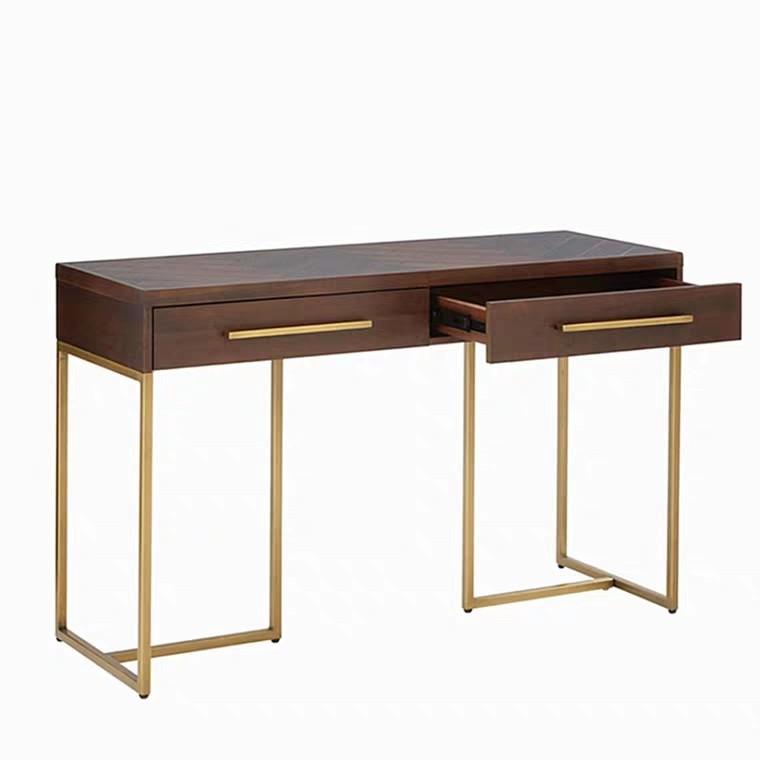 COLEMAN Herringbone Acacia Solid Wood Hallway Console