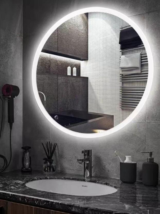 LUCIA Modern Classic LED Round Wall Mirror