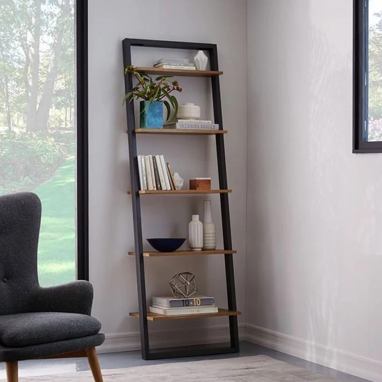 MYA Industrial Solid Wood Ladder Display Shelf