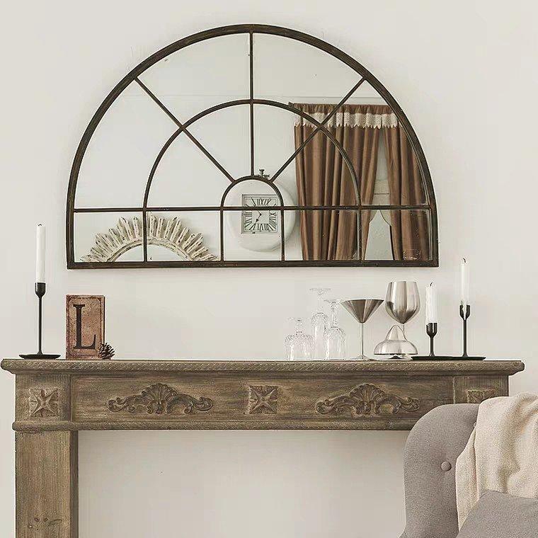 CAROLINE Antique Solid Wood Hallway Console & Mirror