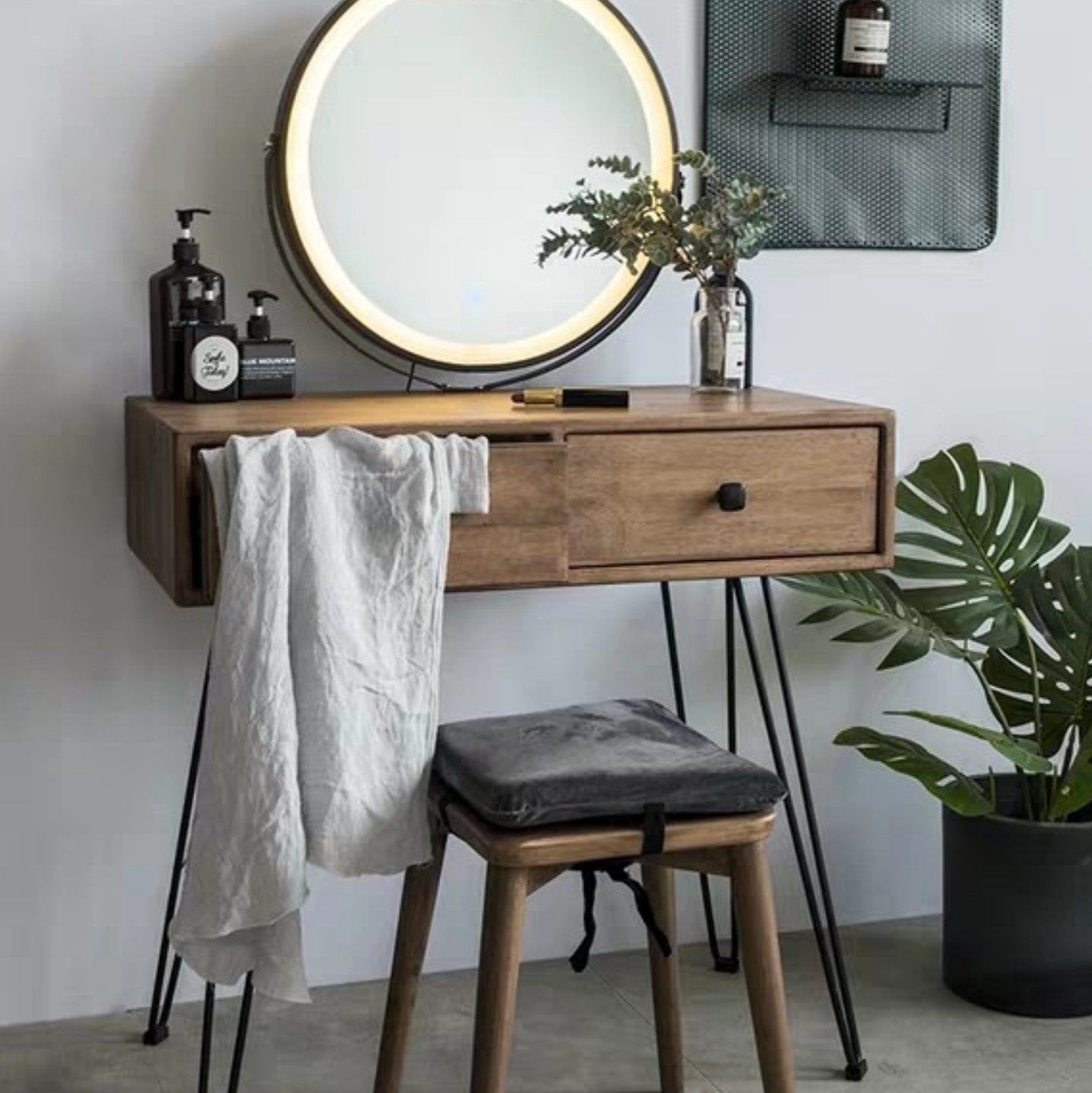 MARLEY Vintage Solid Wood Vanity Table Set