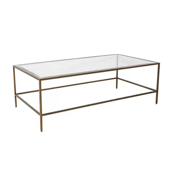 Madelyn Minimalist Glass Coffee Table