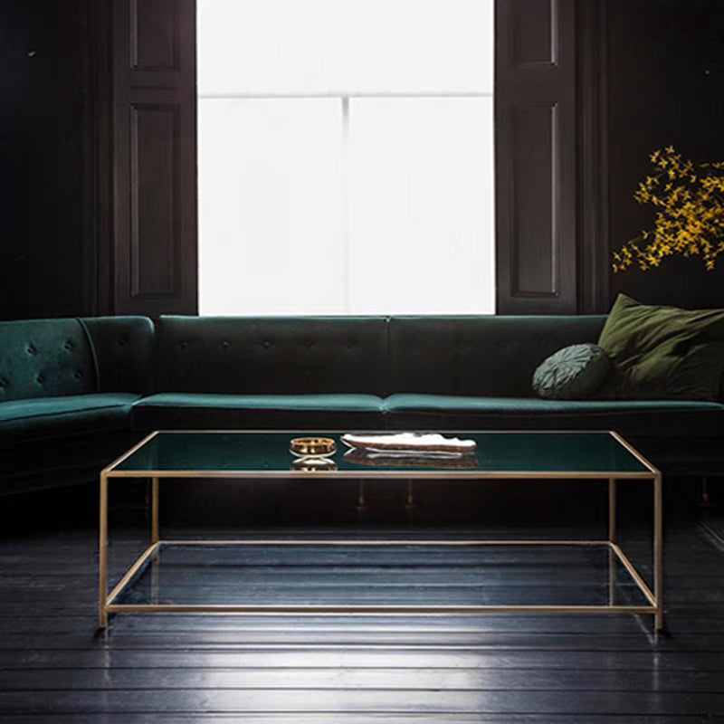 Madelyn Minimalist Glass Coffee Table