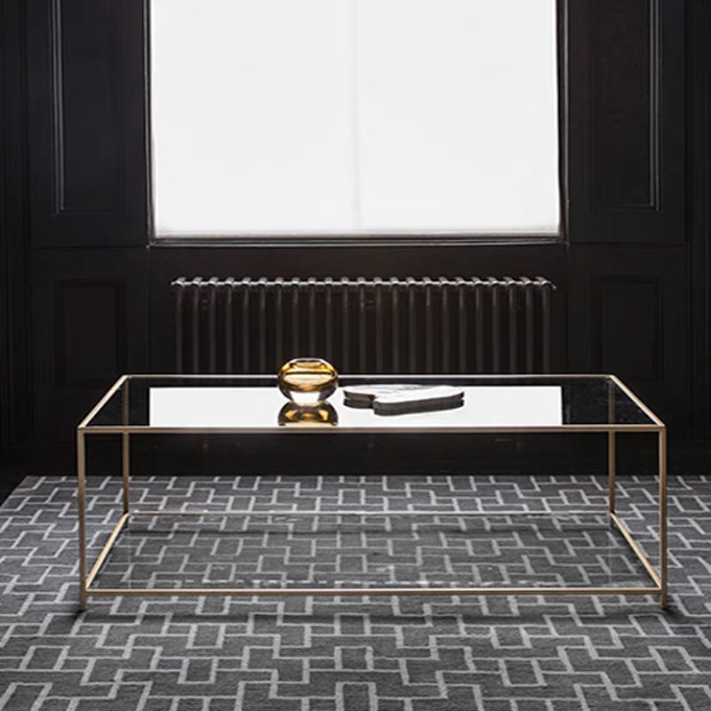 Madelyn Minimalist Glass Coffee Table