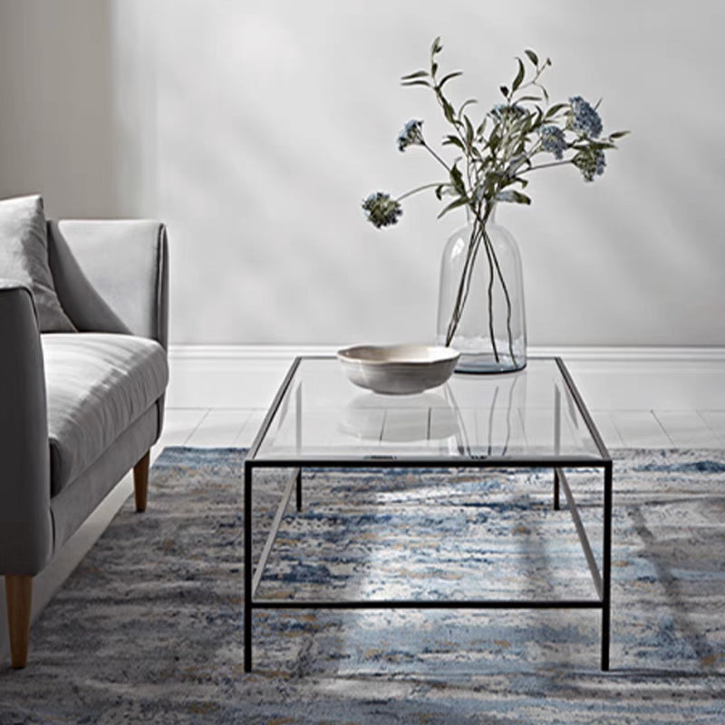 Madelyn Minimalist Glass Coffee Table