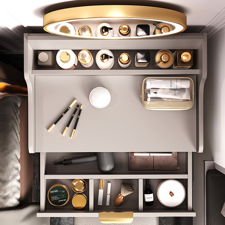 ARIYAH Makeup Vanity Set with Stool and Mirror Dressing Table