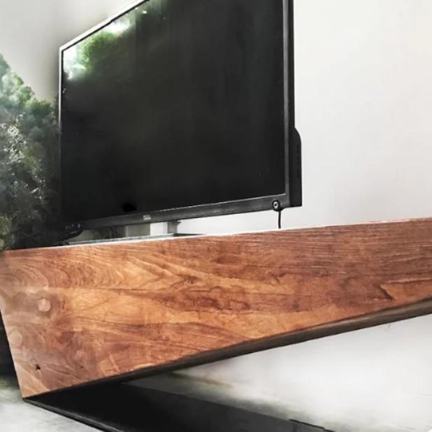NICOLE Rustic Solid Wood TV Console