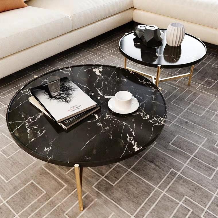 Natalia Round Marble Nesting Coffee Tables