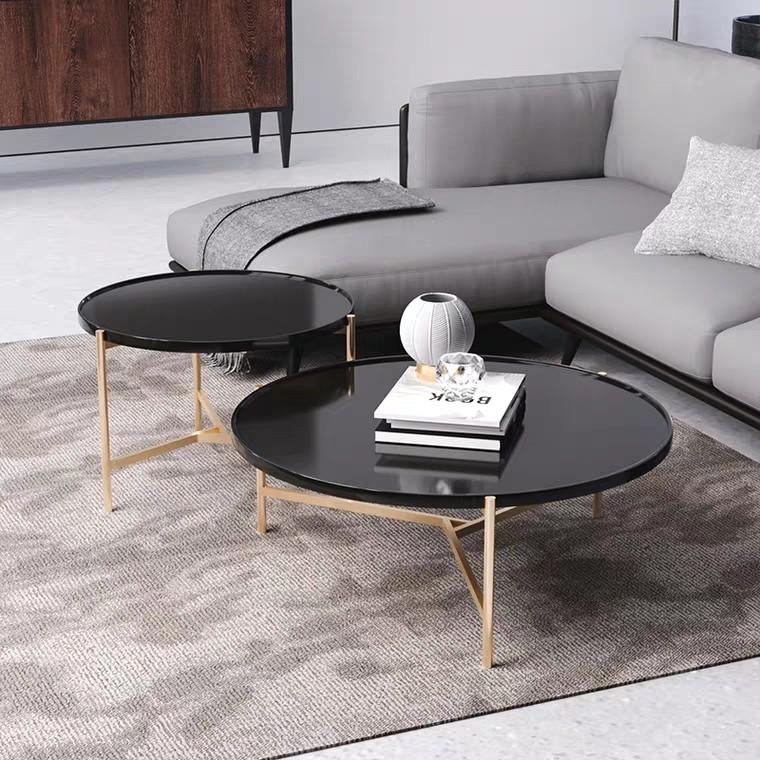 Natalia Round Marble Nesting Coffee Tables