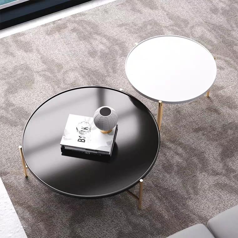 Natalia Round Marble Nesting Coffee Tables