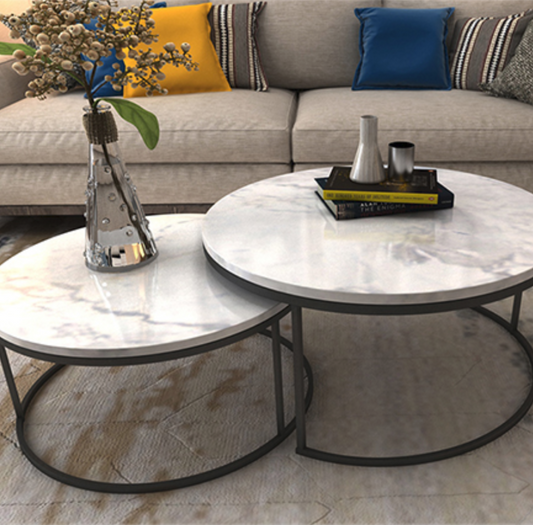 CAROLINE Marble Round Coffee Table
