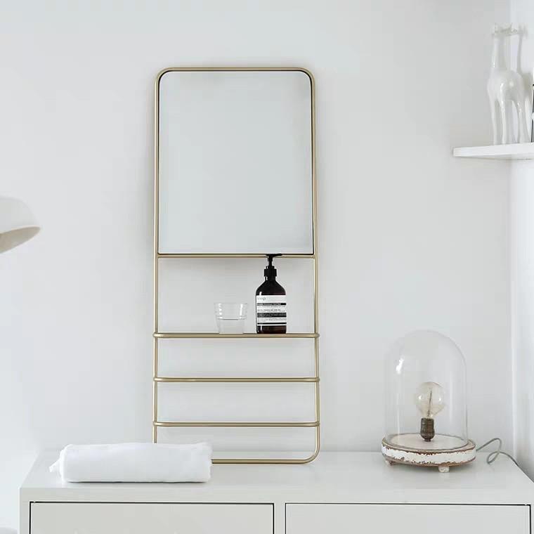 KAYLEE Modern Wall Mirror Hanging Shelf