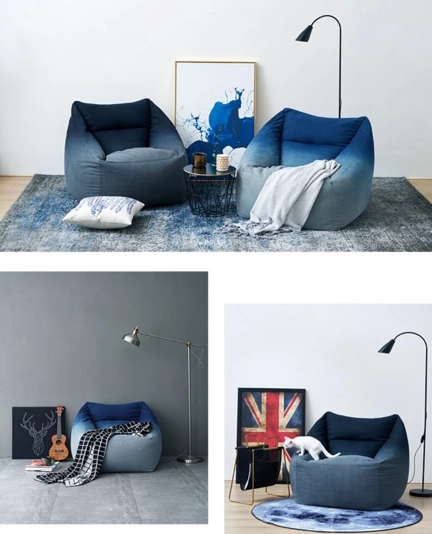 FREYA Ombre Denim Lazy Boy Armchair