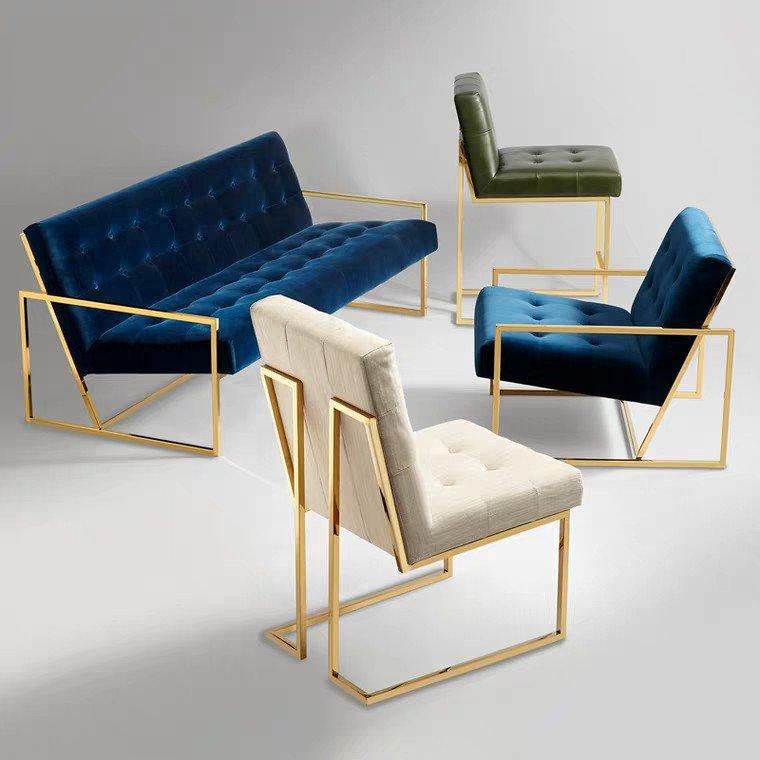 IVY Luxury Gold Accent Armchair