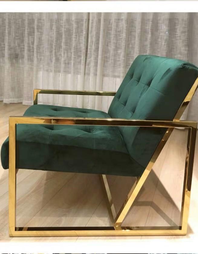 IVY Luxury Gold Accent Armchair